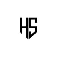 hs-Buchstaben-Logo-Design mit weißem Hintergrund in Illustrator. Vektorlogo, Kalligrafie-Designs für Logo, Poster, Einladung usw. vektor