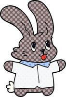Cartoon-Doodle glückliches Kaninchen vektor