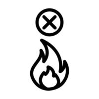 kein Feuer-Icon-Design vektor