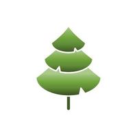 tall träd eller jul träd platt ikon, vektor. vektor
