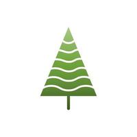 Kiefer oder Weihnachtsbaum flaches Symbol, Vektor. vektor