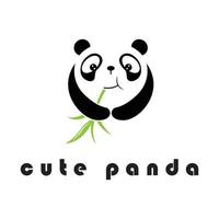 kreatives Panda-Logo mit Slogan-Vorlage vektor