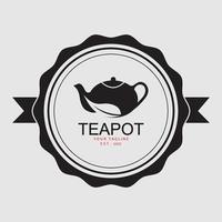 Getränke Kaffee und Tee Teekanne Logo Vector Illustration Design