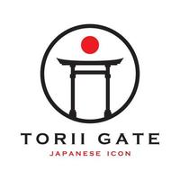 japansk toriien Port vektor och illustration med slogan mall