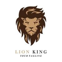 kreativ lejon logotyp med slogan mall vektor