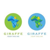 kreativ giraff logotyp med slogan mall vektor