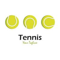 Tennis-Logo mit Schläger- und Slogan-Vorlage vektor