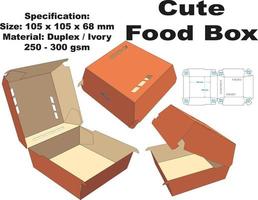 mycket söt och Häftigt förpackade lunch låda. i tillägg till dess attraktiv form, detta låda är också lätt till bära. detta låda kan också vara Begagnade till låda kakor, bröd och snacks. vektor