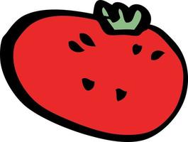 tecknad doodle tomat vektor