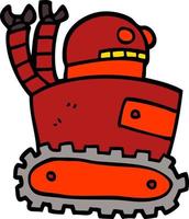 Cartoon-Doodle-Roboter vektor