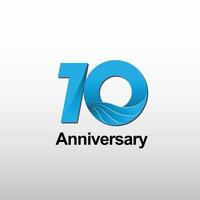 10 årsdag logotyp vektor