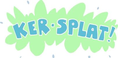 Cartoon-Doodle-Wörter Ker Splat vektor