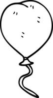Strichzeichnung Cartoon-Ballon vektor