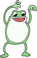 Cartoon-Doodle-Frosch vektor