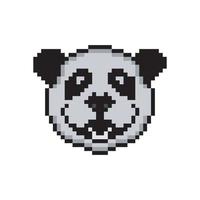 Pandakopf mit Pixelkunst vektor