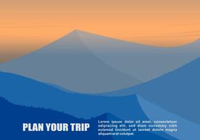 Schöne Rolling Hills Vector Landschaft