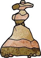 Cartoon-Doodle von gestapelten Steinen vektor