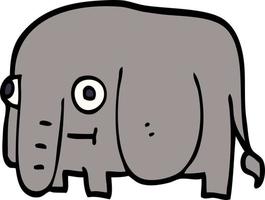 Cartoon-Doodle-Elefant vektor