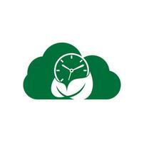 Natur Zeit Wolke Form Konzept Vektor-Logo-Design-Vorlage. energiezeit und diätzeit-logokonzept. vektor