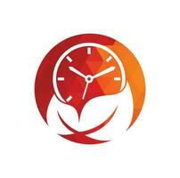 Naturzeit-Vektor-Logo-Design-Vorlage. energiezeit und diätzeit-logokonzept. vektor