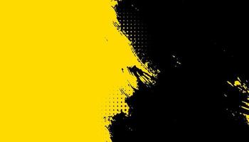 Grunge schwarz-gelbe Nottextur mit Halbton vektor