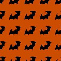halloween flygande fladdermus. vampyr vektor fladdermus. mörk silhuett av fladdermöss flygande i en platt stil. sömlös mönster. halloween bakgrund.