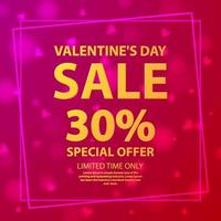 hjärtans dag försäljning erbjudande 30.butik marknadsföra affisch.bakgrund rosa hearts.flyer gåva vektor.semester baner. vektor