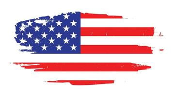 färgrik grunge stil amerikan flagga design vektor