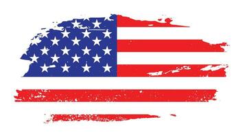 verblasste bunte Grunge-Textur amerikanische Flagge vektor