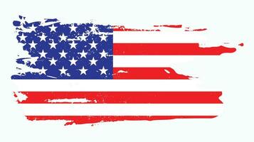 bunter, verblasster Grunge-Textur-Design-Vektor der amerikanischen Flagge vektor