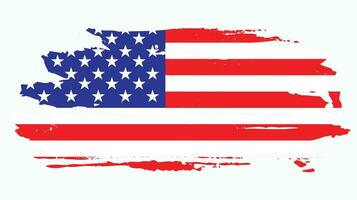 bäst USA grunge textur flagga design vektor