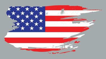 grunge textur färgrik USA flagga design vektor