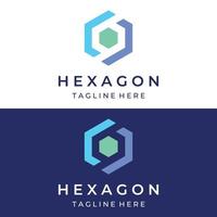 kreatives einfaches geometrisches Würfel- oder Hexagon-Logo-Design. Logo für Technik, Medien und Speditionsdienstleistungen. vektor