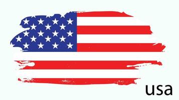 urblekt grunge textur USA flagga design vektor