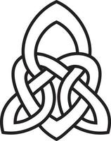 medeltida celtic Knut tatuering. keltisk, irländsk knop prydnad. celtic symbol, ändlös Knut form vektor ikon, oändlig anda enhet symbol, hednisk cirkel stam- symboler grafik isolerat