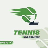 tennis boll alfabet l logotyp vektor