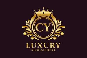 Initial Cy Letter Royal Luxury Logo Vorlage in Vektorgrafiken für luxuriöse Branding-Projekte und andere Vektorillustrationen. vektor