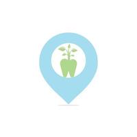Zahnpflanze Vektor-Logo-Design-Vorlage. Vektor-Logo-Vorlage für Zahnpflanzen. vektor
