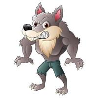 Cartoon Werwolf stehend vektor