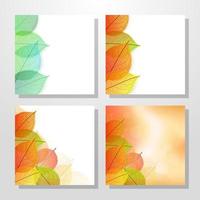 Reihe von stilisierten Herbstblättern im Hintergrund vektor