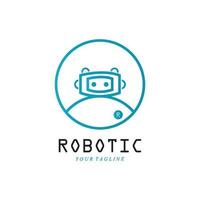 Roboter- und Logo-Symbolvektor vektor