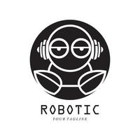 Roboter- und Logo-Symbolvektor vektor