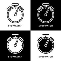 Stoppuhr-Symbol-Cartoon. Timer-Symbol-Vektor-Logo vektor