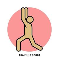 Träning sport ikon symbol. kondition och träna vektor illustration