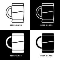öl glas ikon tecknad serie. dryck kopp symbol vektor logotyp