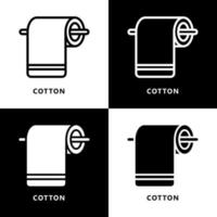 handduk galge ikon tecknad serie. bomull handduk symbol vektor logotyp