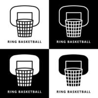 ringa basketboll ikon tecknad serie. spel sport symbol vektor logotyp