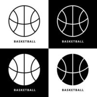 Basketball-Symbol-Cartoon. Ballsport-Symbol-Vektor-Logo vektor