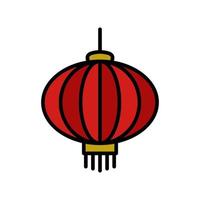 chinesische laterne symbol symbol illustration. dekorativer logovektor der mondneujahrsverzierung vektor