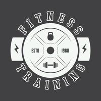 Fitnessstudio-Logo im Vintage-Stil. Vektor-Illustration vektor